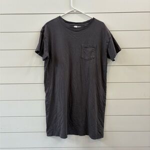 Old Navy Charcoal Short Sleeve Tee Dress